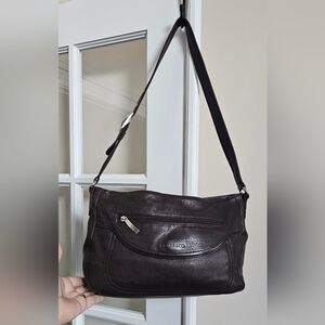 Stone Mountain & Co Shoulder Handbag Purse Leather Brown Bag Compartment